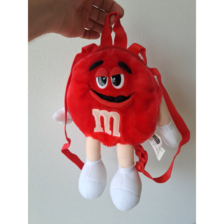 Pluche Red rugtas van stof M en M 2002 D21xB5cm
