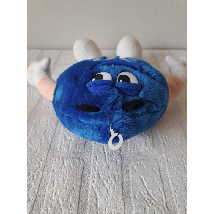 Pluche Blue van stof M en M 1998 D19xB10cm - M&M