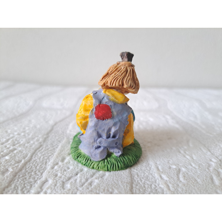 Clown van kunsthars met hond 5x4x6cm - beeldjes Clown van kunsthars met hond 5x4x6cm - beeldjes
