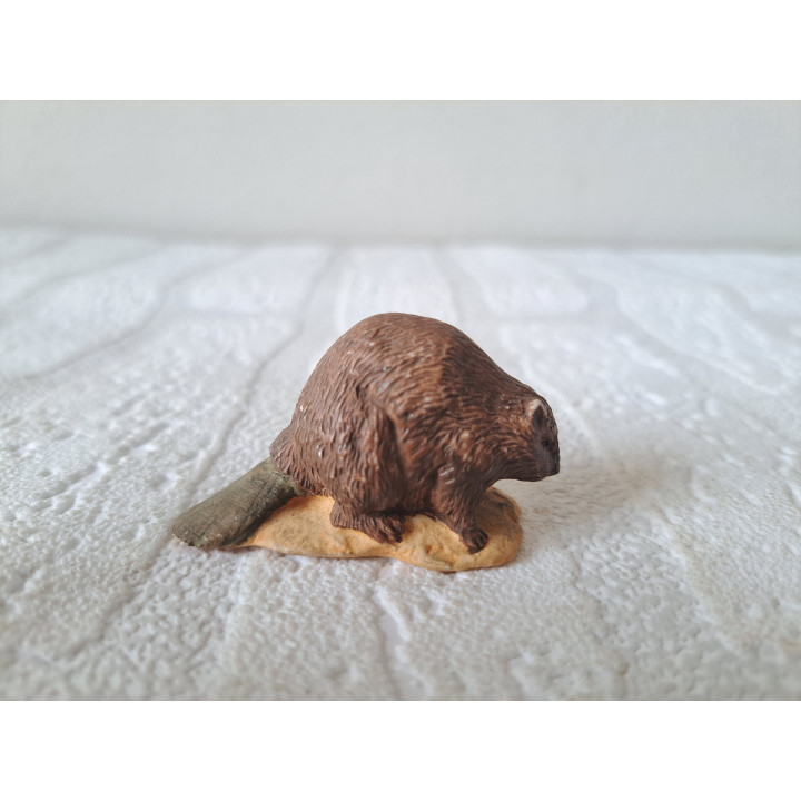 Bever van kunsthars 5x2x3cm - beeldjes