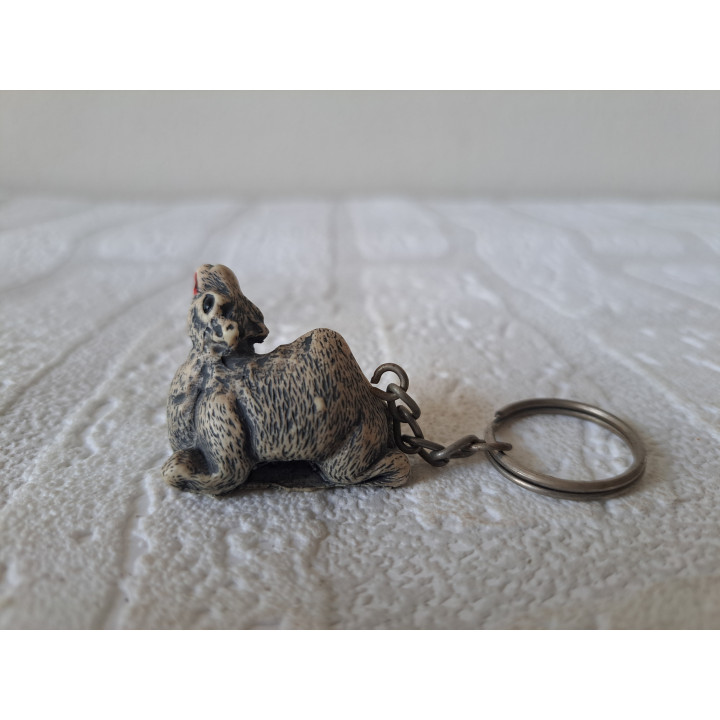 Dromedaris sleutelhanger van kunsthars 3.5x2x3cm