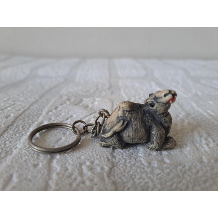 Dromedaris sleutelhanger van kunsthars 3.5x2x3cm - beeldjes