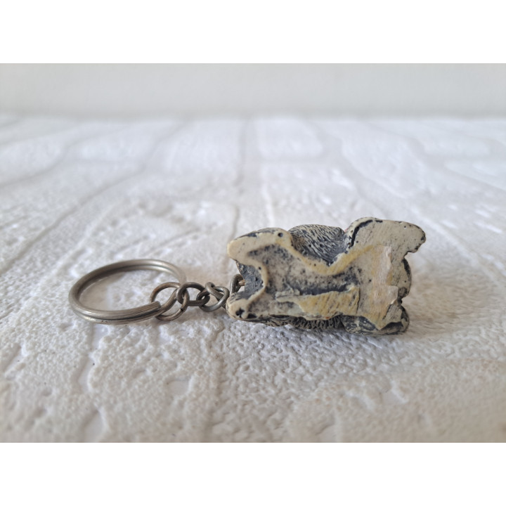 Dromedaris sleutelhanger van kunsthars 3.5x2x3cm - beeldjes