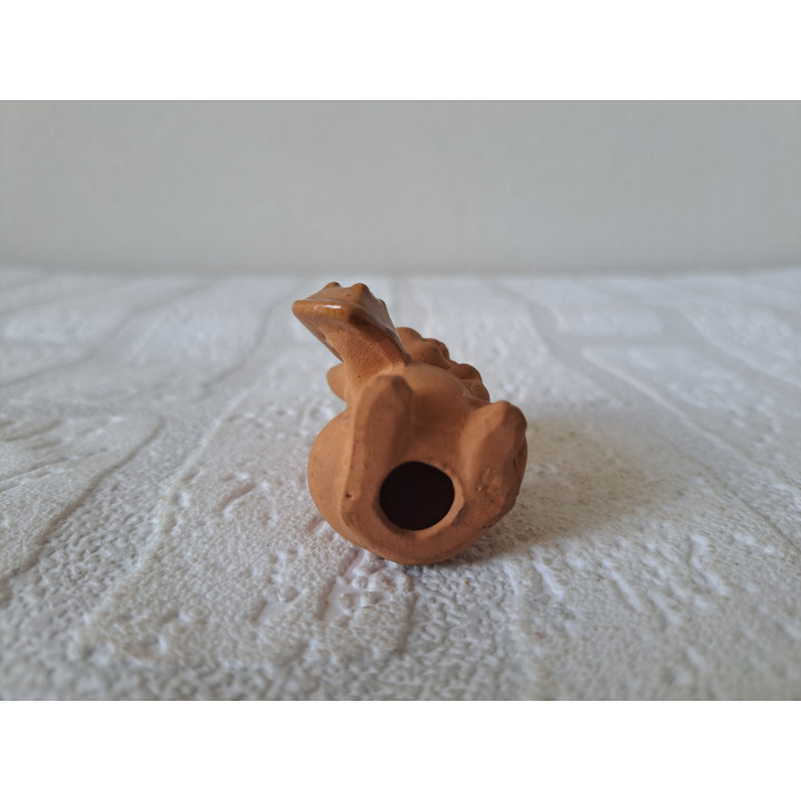 Muis van keramiek met telefoon 4x2.5x5.5cm - beeldjes