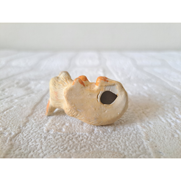 Liggend varken van porselein 4.5x2.5x2.5cm - beeldjes