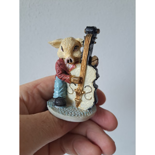 Varken van kunsthars met contrabas D4.5xH7.5cm