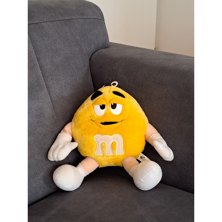 M&M Yellow pluche 1998 D19xB10cm, copyright Mars