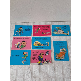 Set ansichtkaarten 1993 met Guust Flater Franquin 15x10.5cm