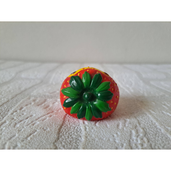 Aardbei punterslijper van rubber 5x4.5x3.5cm - punterslijpers