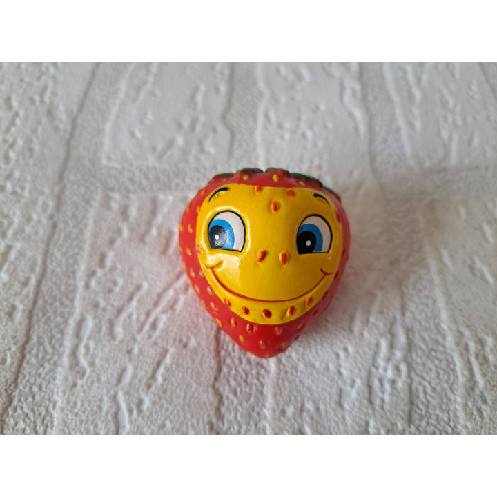 Aardbei punterslijper van rubber 5x4.5x3.5cm - punterslijpers