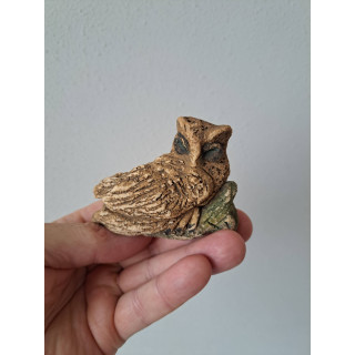 Uil van gips 8x6.5x2cm