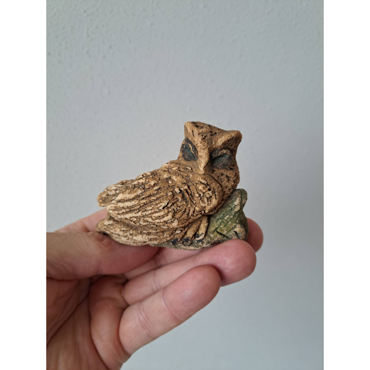 Uil van gips 8x6.5x2cm Uil van gips 8x6.5x2cm