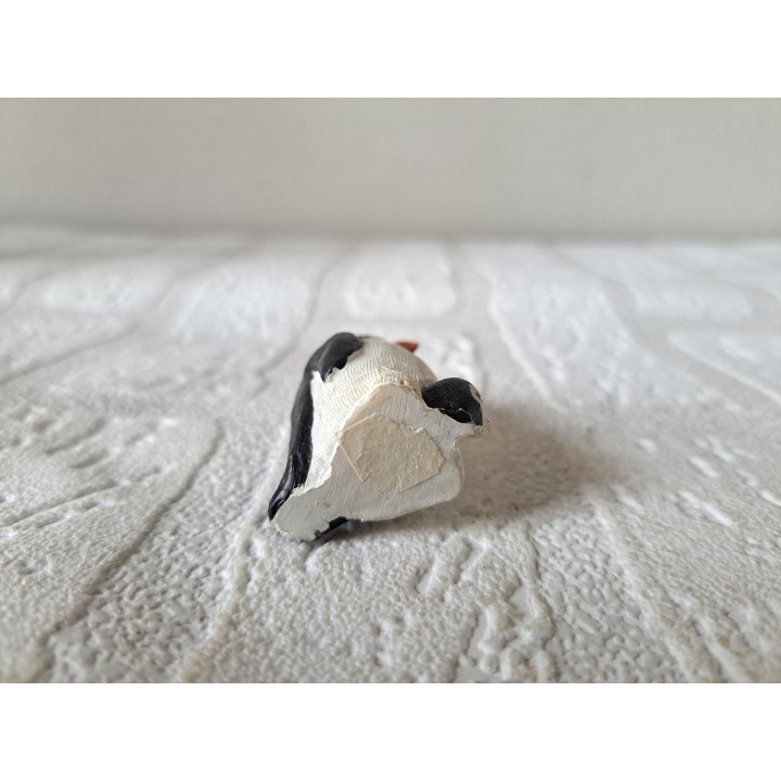 Pinguïn van kunsthars met jong 2.5x3x4.5cm - dierfiguren