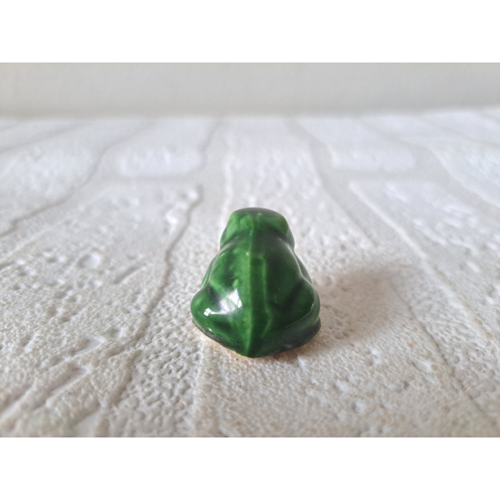 Kleine kikker van keramiek 3x2.5x2cm - dierfiguren