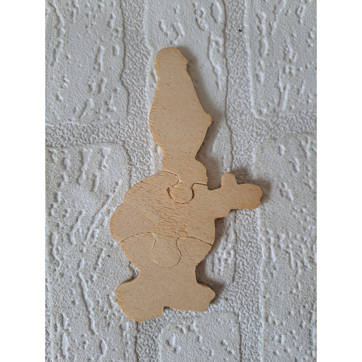 Gijs Gans - Elooi mini houten puzzel Disney 7x14cm (1) - disney
