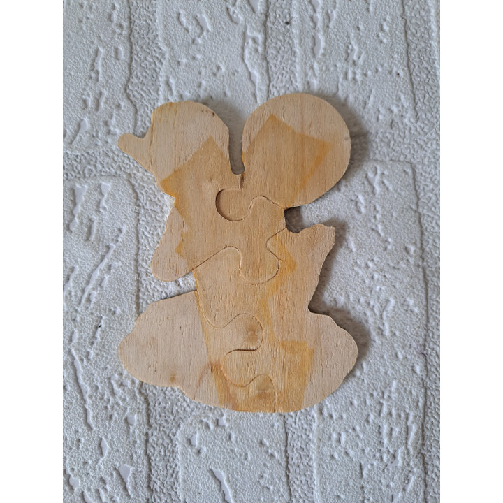 Diederik Duck Mini Houten Puzzel Disney 10x12cm