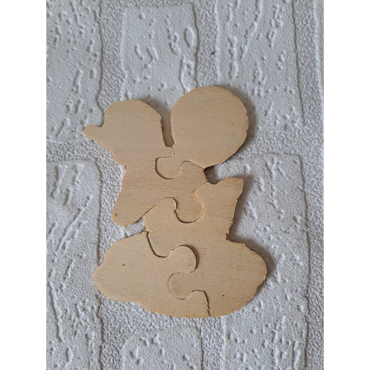 Diederik Duck mini houten puzzel Disney 10x12cm (2) - disney