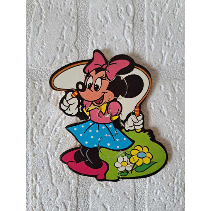Minnie Mouse Mini Houten Puzzel Disney 9x11cm