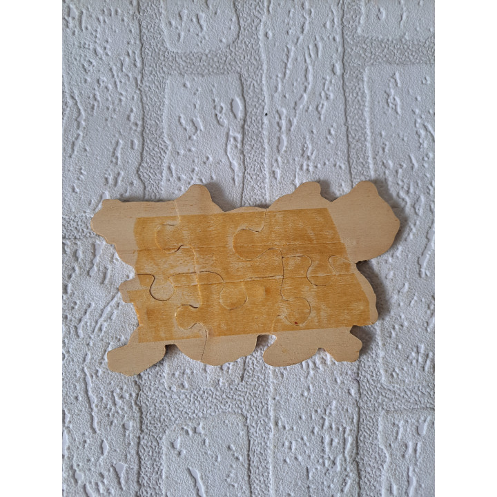 Kwik Kwek en Kwak mini houten puzzel Disney 15x9cm - Disney