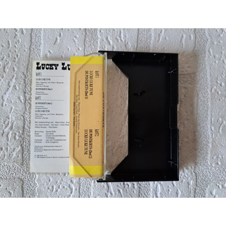 Lucky Luke De postkoets luister cassette bandje 7x11x1.5cm - Lucky Luke