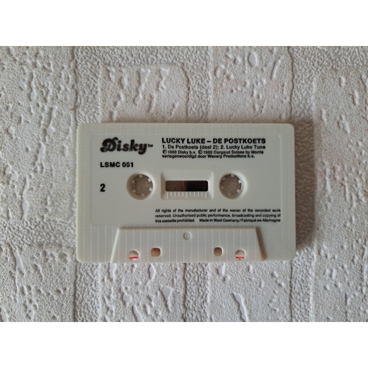 Lucky Luke De postkoets luister cassette bandje 7x11x1.5cm - Lucky Luke