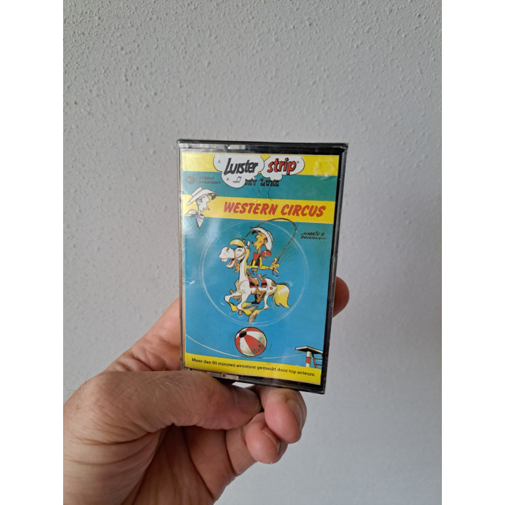 Lucky Luke Western circus luister cassette bandje 7x11x1.5cm
