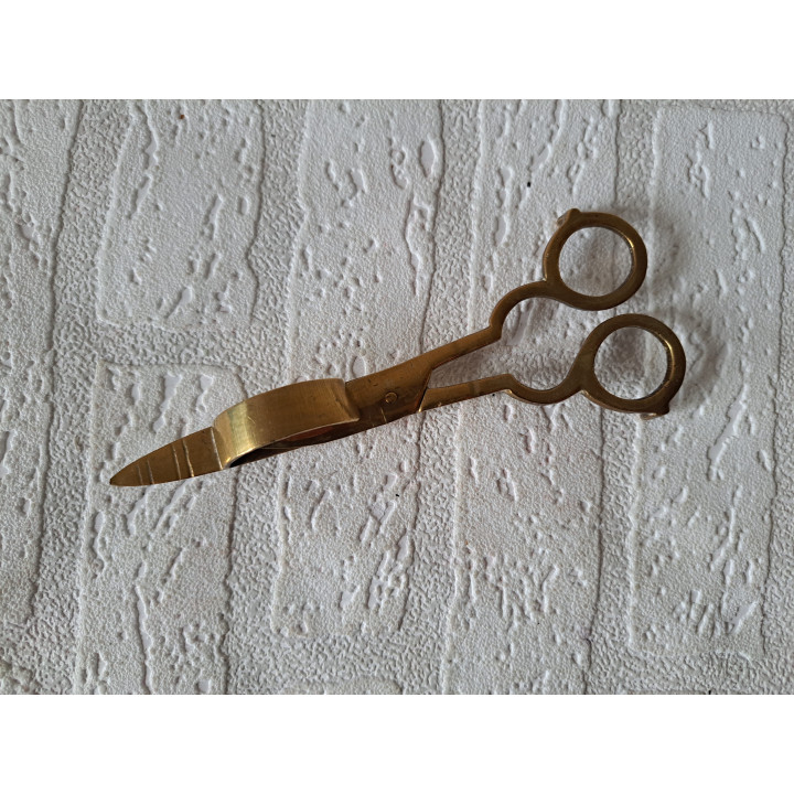 Kaarsensnuiter van messing met lonttrimmer 1950 16x6x3cm  - Kaarsen