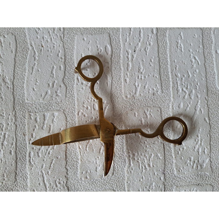 Kaarsensnuiter van messing met lonttrimmer 1950 16x6x3cm  - Kaarsen