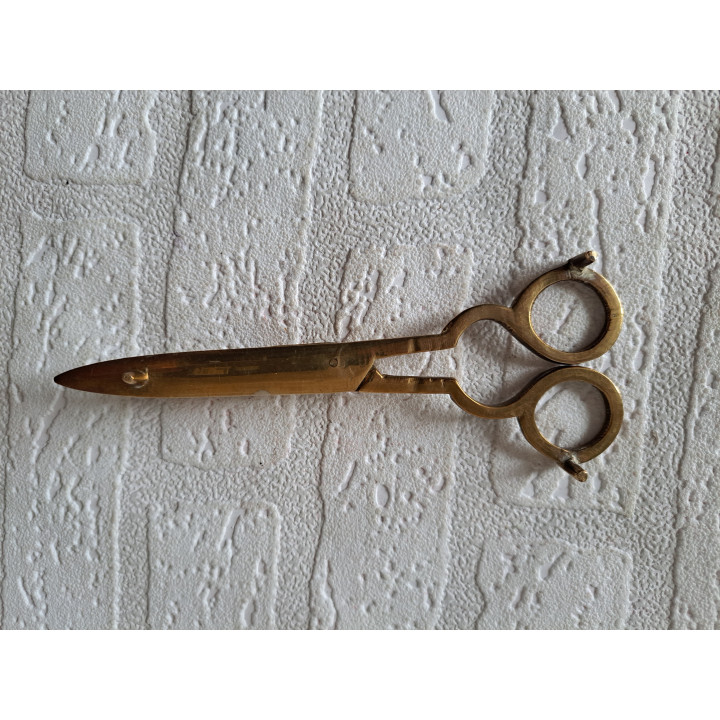 Kaarsensnuiter van messing met lonttrimmer 1950 16x6x3cm  - Kaarsen