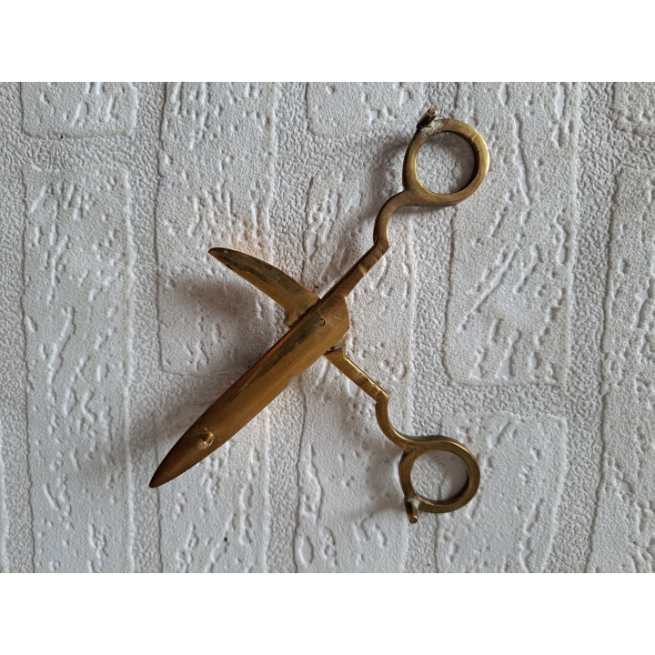 Kaarsensnuiter van messing met lonttrimmer 1950 16x6x3cm  - Kaarsen