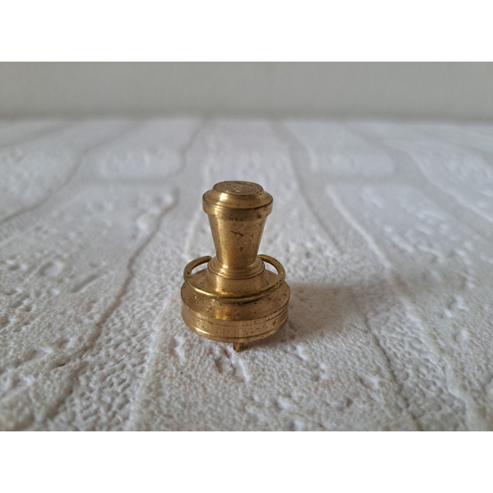Italiaanse mini kachel van messing Poppenhuis D2xH3cm - miniaturen