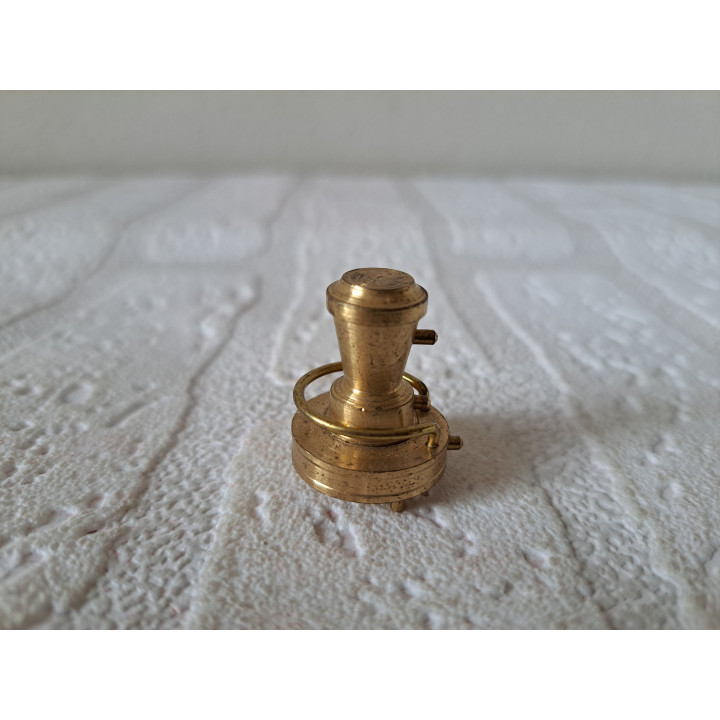 Italiaanse mini kachel van messing Poppenhuis D2xH3cm - miniaturen