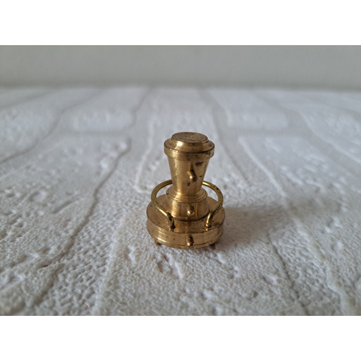 Italiaanse mini kachel van messing Poppenhuis D2xH3cm - miniaturen