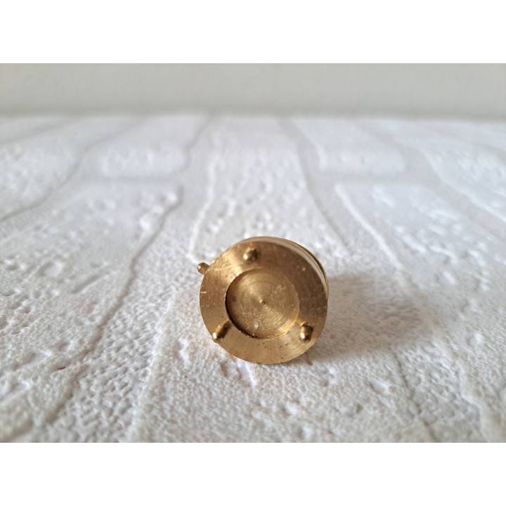 Italiaanse mini kachel van messing Poppenhuis D2xH3cm - miniaturen