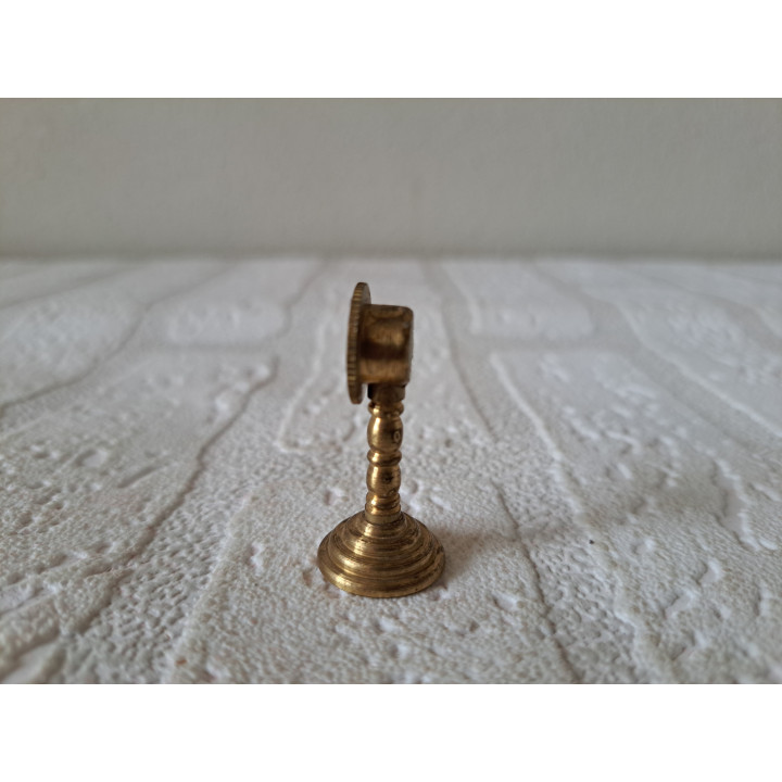 Staande klok van messing Poppenhuis D1.5xH4cm - miniaturen
