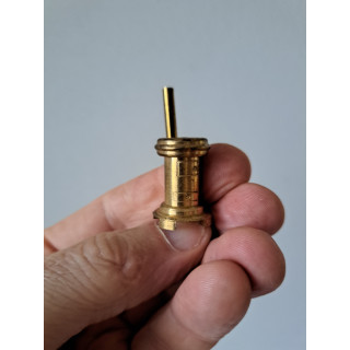 Potkachel van messing voor poppenhuis D2xH4.5cm
