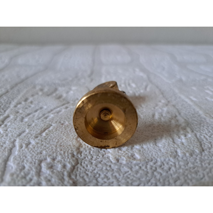 Klok van messing met gewichten voor poppenhuis D2.5xH4.5cm- miniaturen
