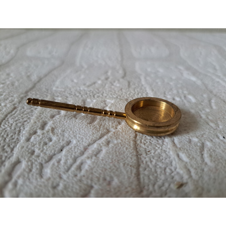 Bedwarmer van messing D2xH6cm - miniaturen