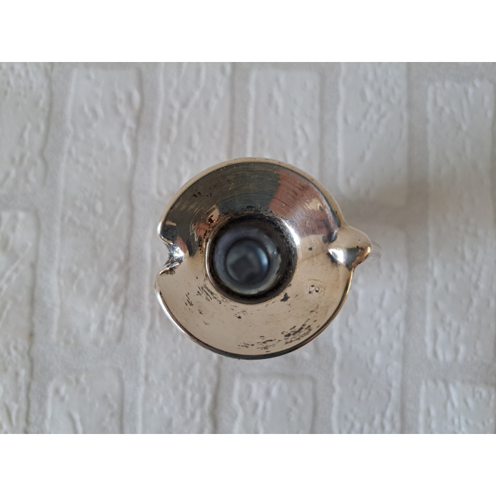 Wijn-water karaf van glas met sterling zilver D5xH13.5cm - karaf