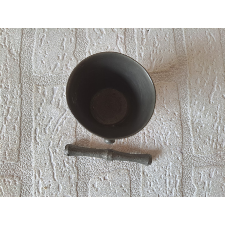 Vijzel van Tin 7x6x6cm - tin