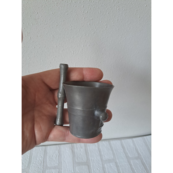 Vijzel van Tin 7x6x6cm