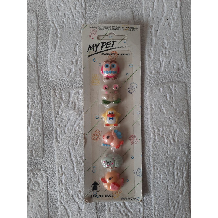 Dierfiguren keukenmagneten van kunststof 6x19cm (2) - keukenmagneten