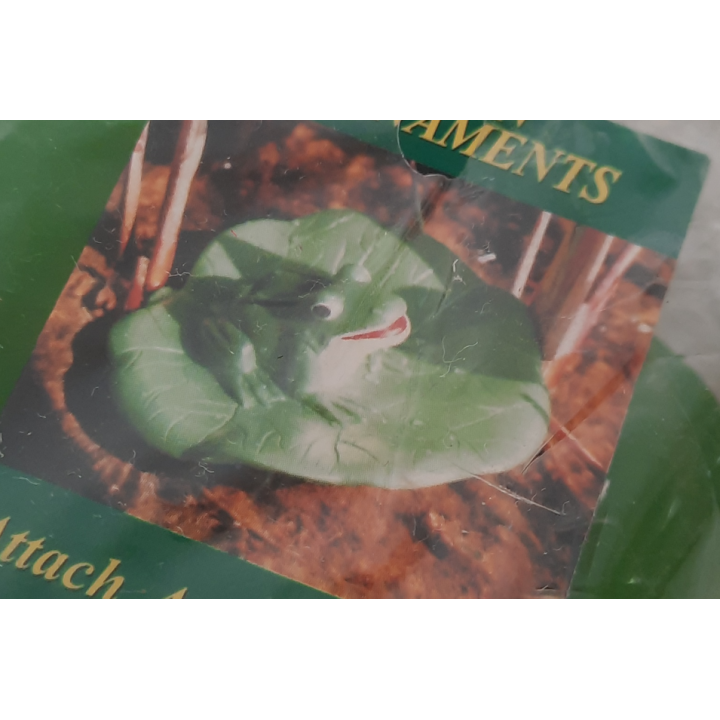 Kikker op Blad Hard Rubber Waterdecoratie