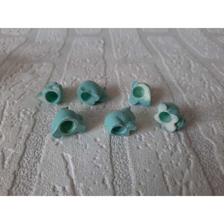 Set nijpaarden van kunststof 1.5x2cm - dierfiguren