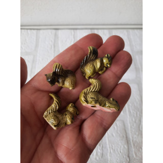 Eekhoorntjes Set van 4 - Kunststof Miniaturen