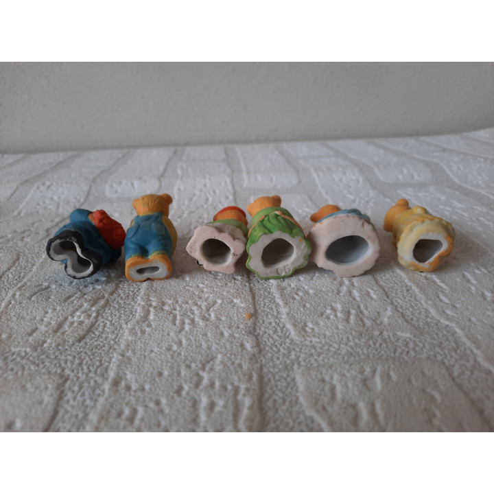 Beren familie van porselein 2x4.5cm - dierfiguren