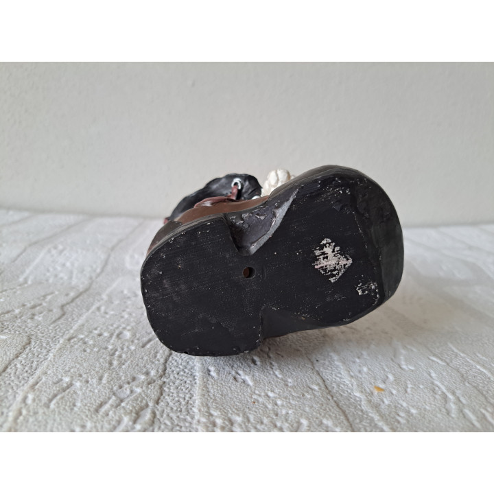 Poes van kunsthars in schoen 10x6x13cm - dierfiguren