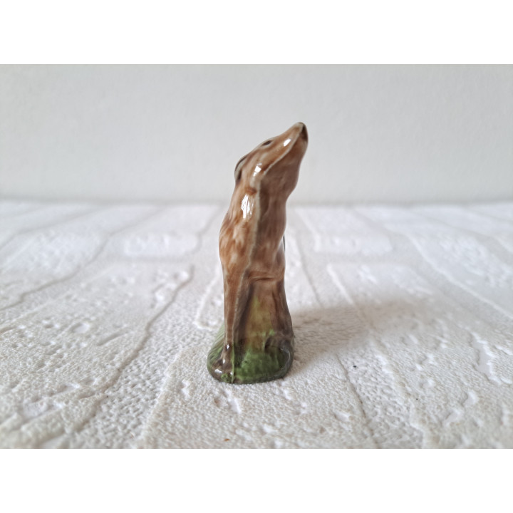 Wolf van porselein Whopper Wade Engeland 5x2x6cm - dierfiguren