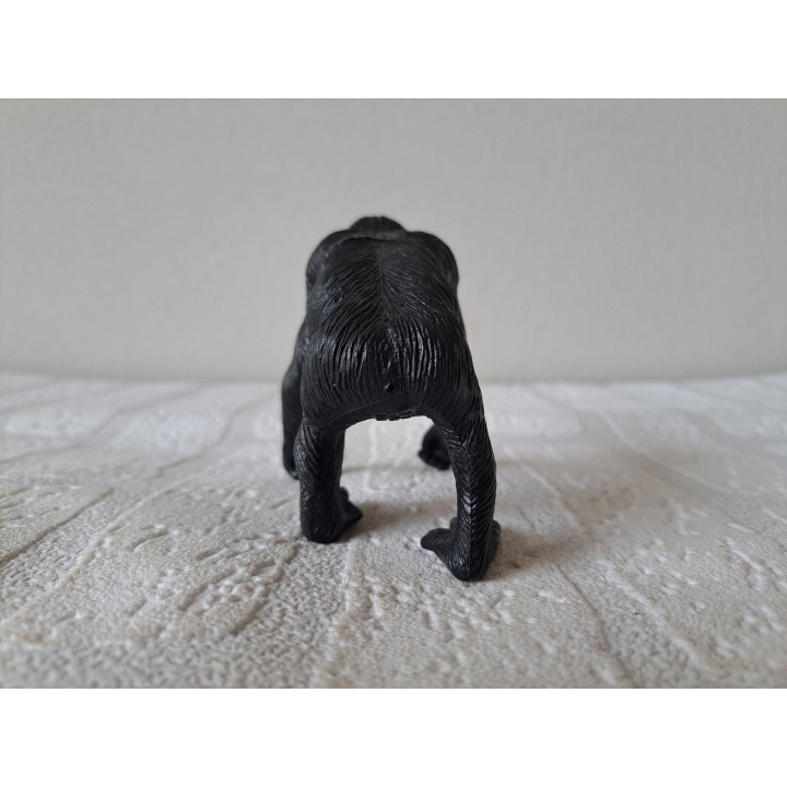 Chimpansee mensaap van hard rubber 1998 11x6x8cm - dierfiguren