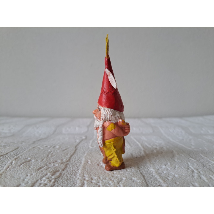 David de kabouter de indiaan van hard rubber 4x2.5x10cm - David de kabouter